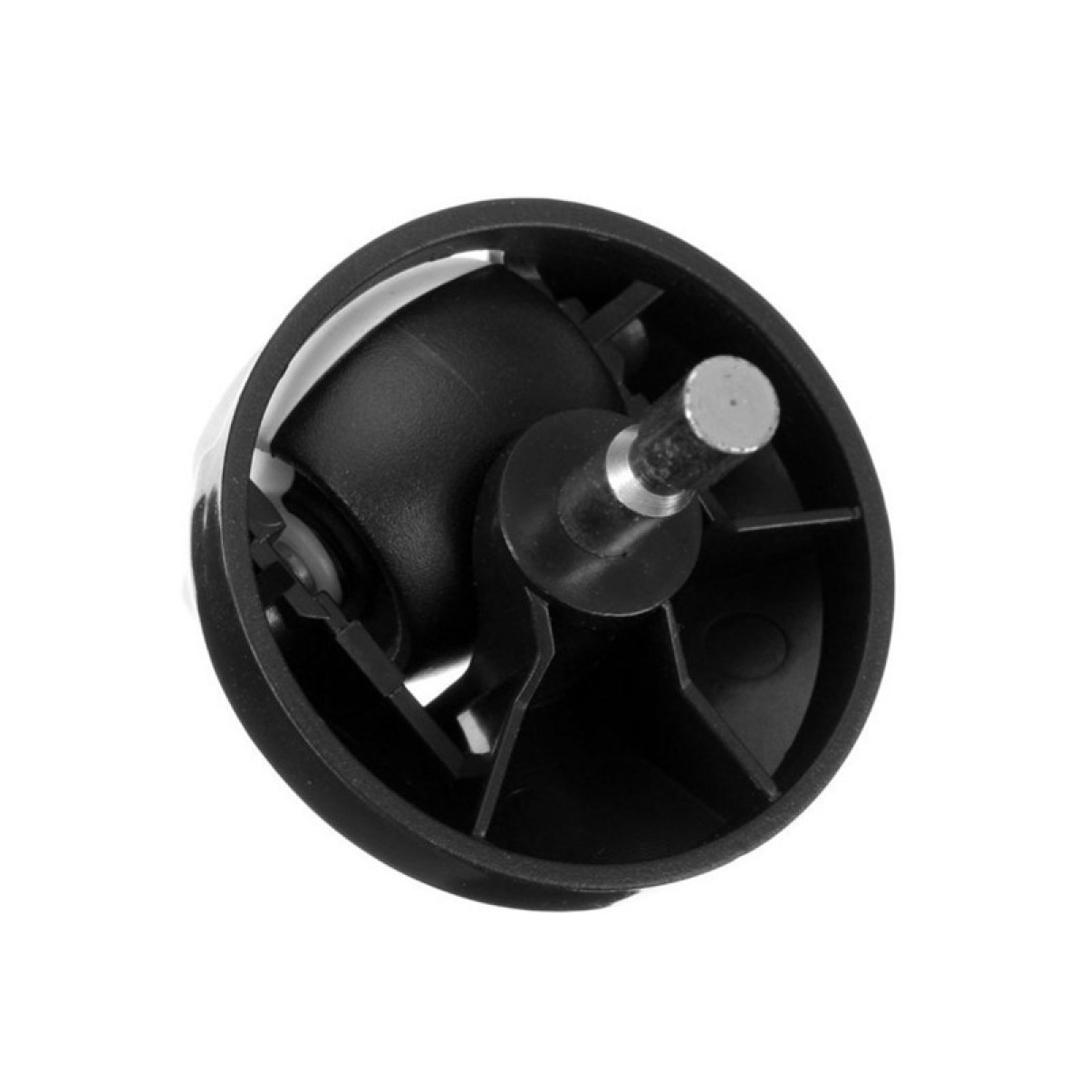 Czarny koło z centralną częścią.