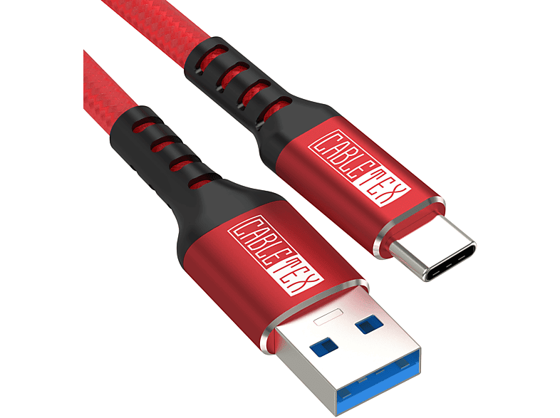 CABLETEX USB C Kabel USBKabel, Rot MediaMarkt