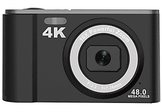 INF Digitalkamera 48MP 16x Zoom 4K Video Digitalkamera schwarz, 