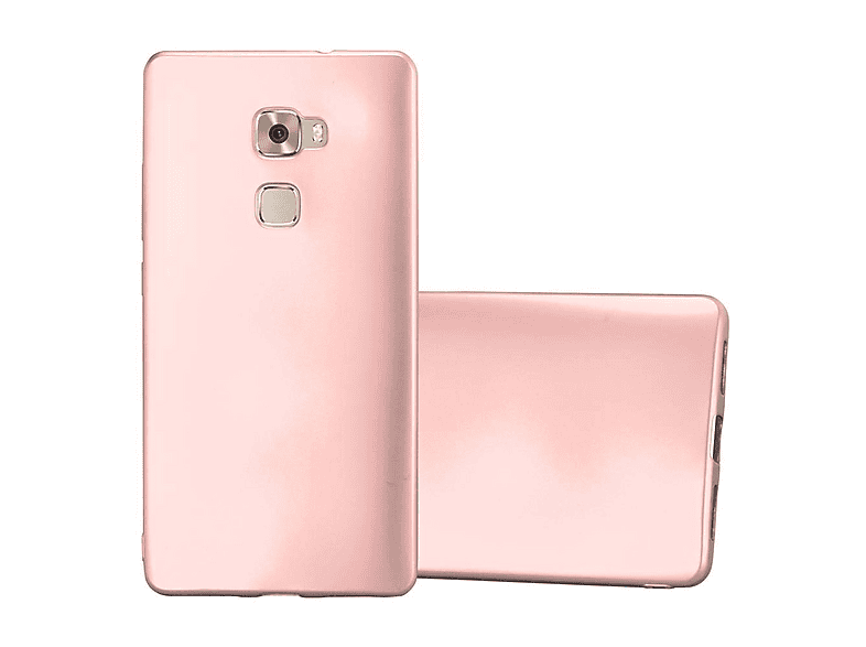 Custodia Cadorabo Per Huawei Mate S In Rosso Metallizzato - Cover Morbida In TPU Sottile, Antiurto, Bordo Protettivo, Effetto Metallico - 2