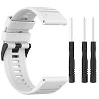 INF Armband kompatibel mit Garmin Fenix 7/6/5 Silikon Weiß 4-teilig, Ersatzarmband, Garmin, Fenix 7/6/5, weiß