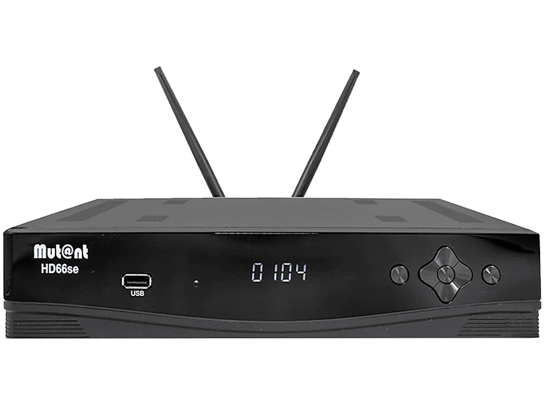 Sat-Receiver HD66 SE DVB-S2, (H.265), DVB-C, DVB-T2 Tuner, Twin (PVR-Funktion=optional, MUT@NT DVB-C2, Schwarz) Combo-Receiver