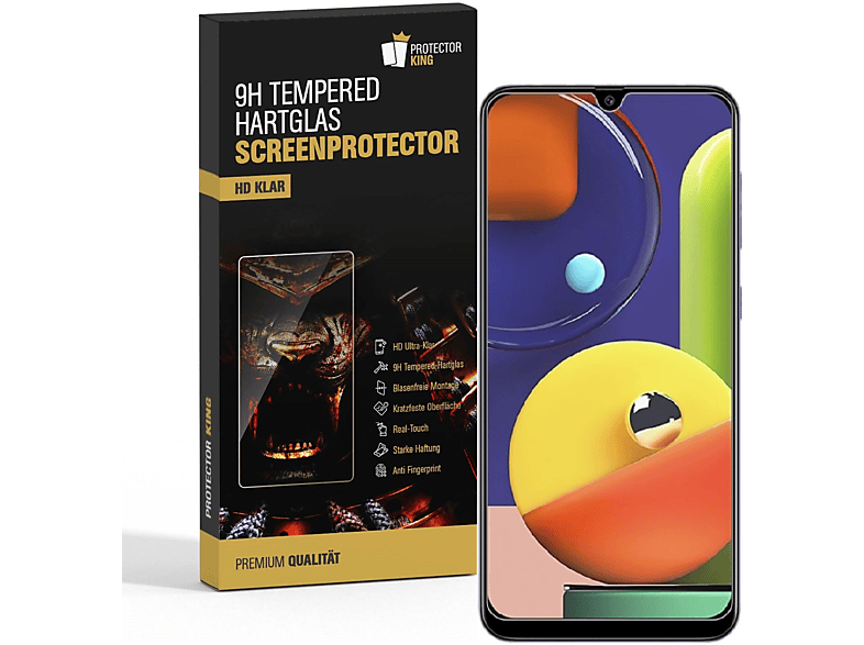 PROTECTORKING 3x 9H Hartglas HD KLAR Displayschutzfolie(für Samsung Galaxy A50s)