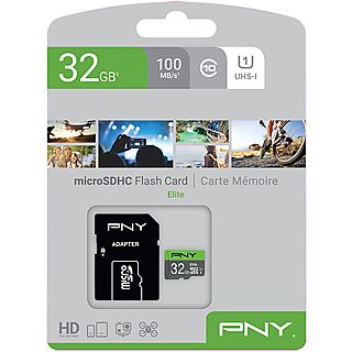 Tarjeta de Memoria  - Pny Micro Sdhc 32 GB Elite Clase 10 con Adaptador PNY