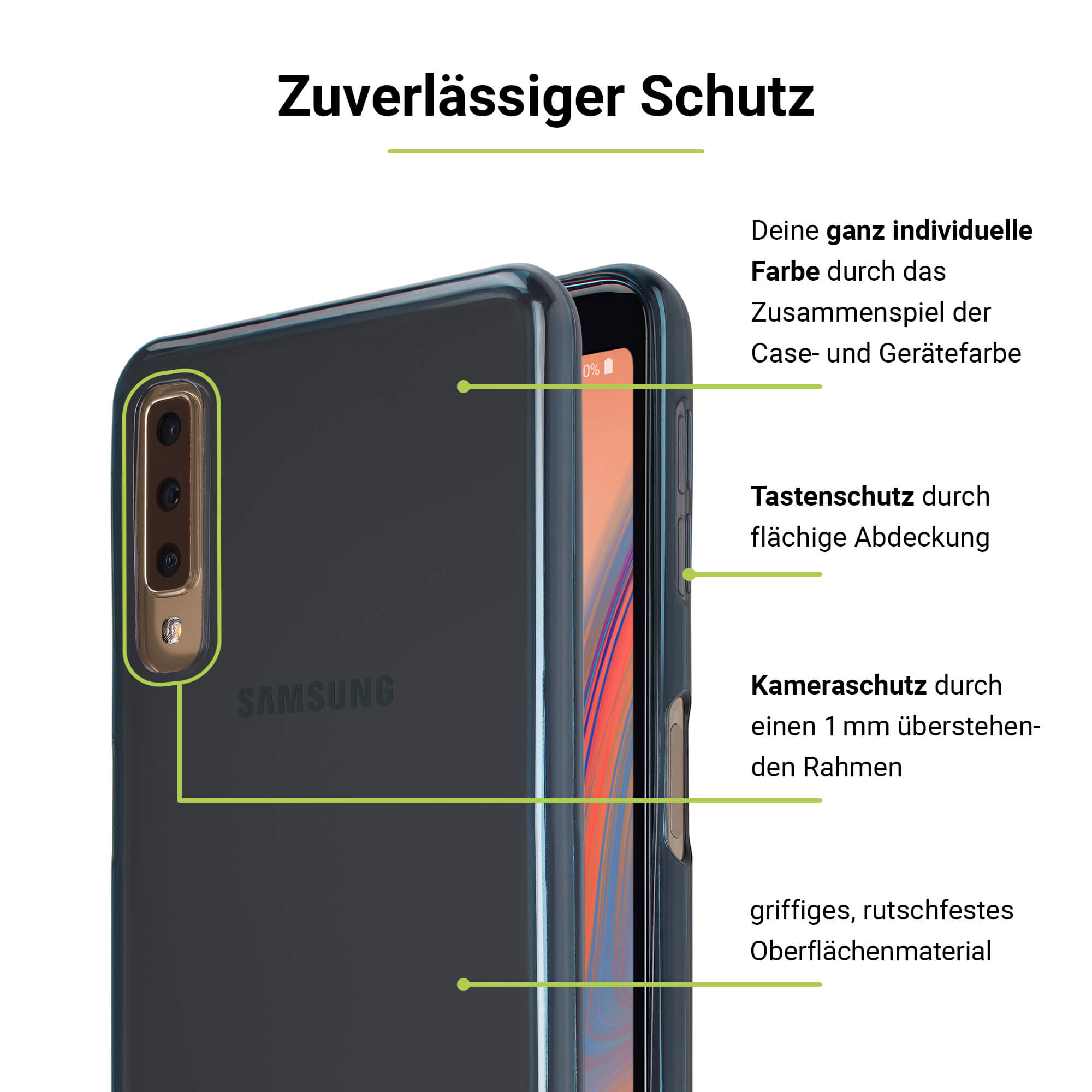 Samsung, ARTWIZZ Backcover, NoCase, (2018), Galaxy Spaceblue A7