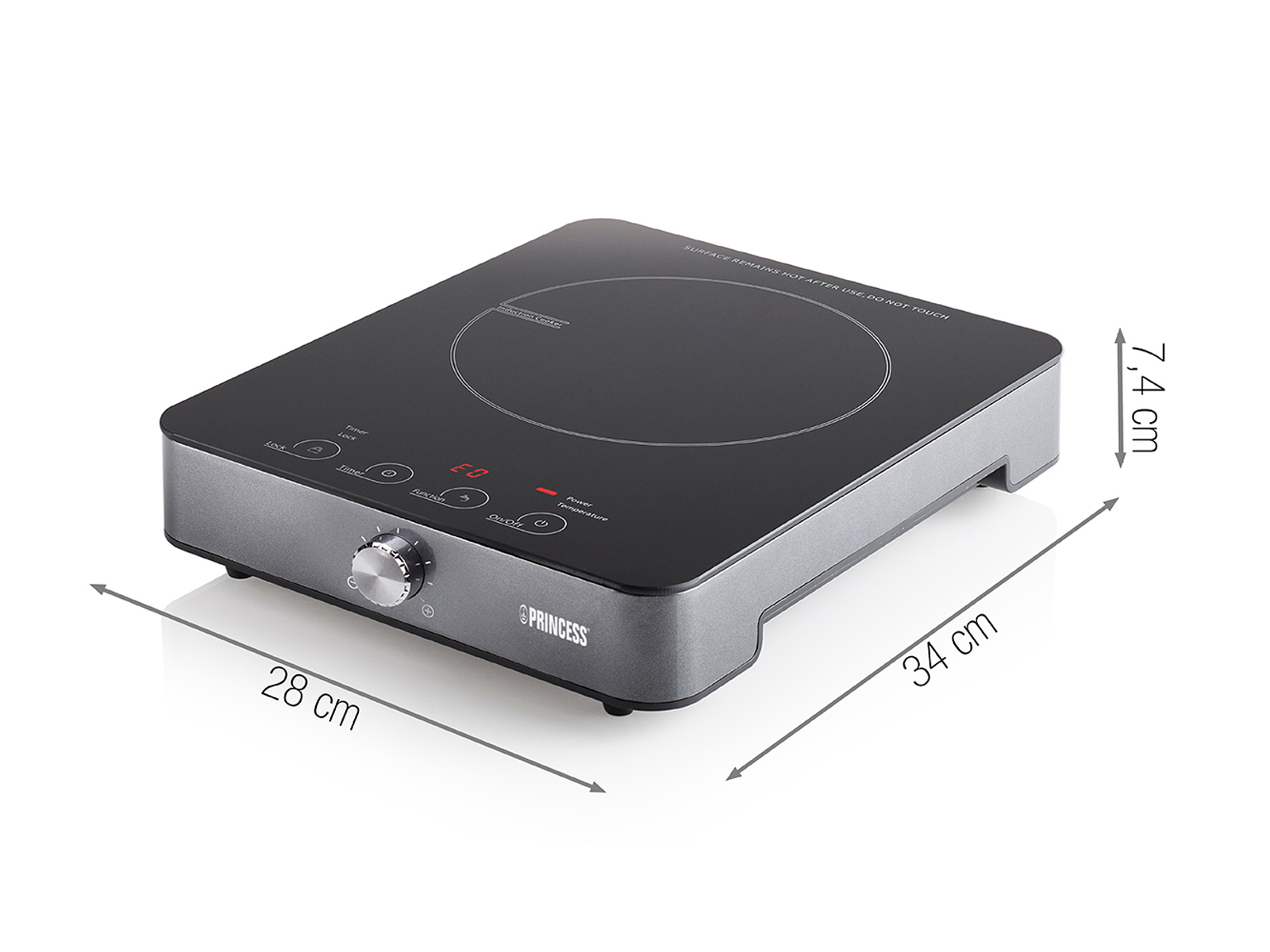 Płyty kuchenne PRINCESS 303010 Czarny, Srebrny