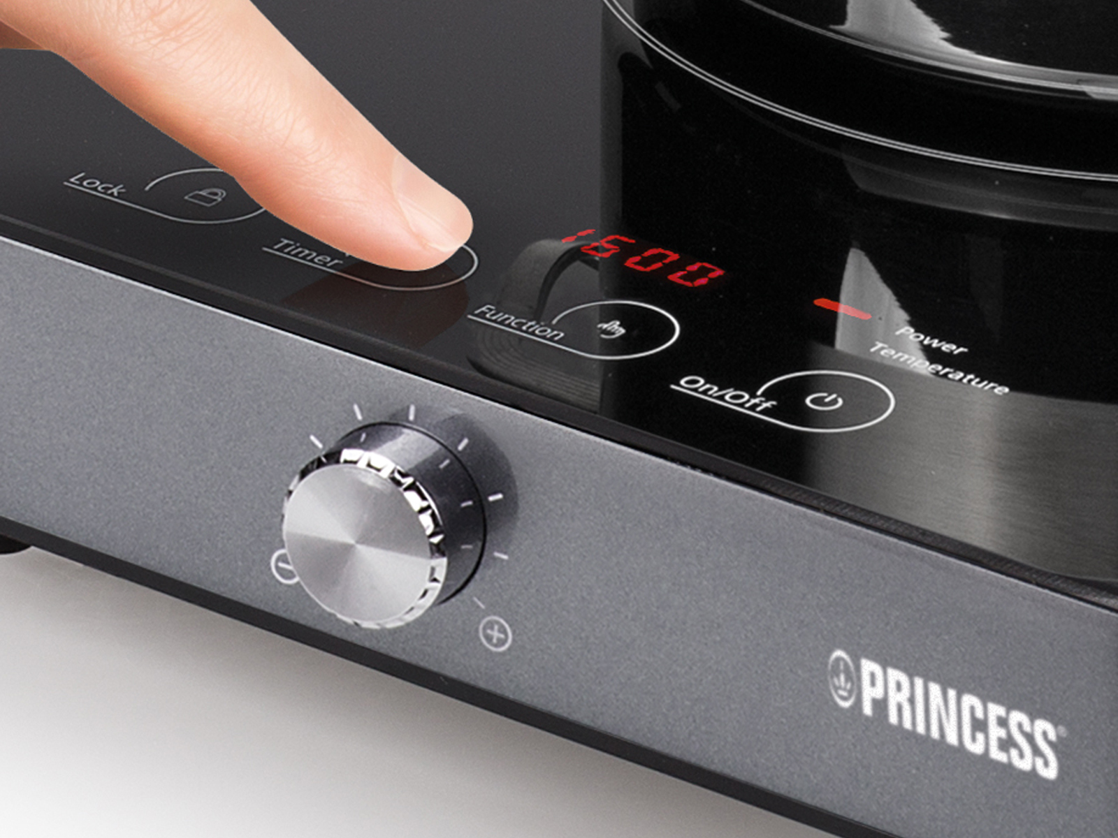 Płyty kuchenne PRINCESS 303010 Czarny, Srebrny