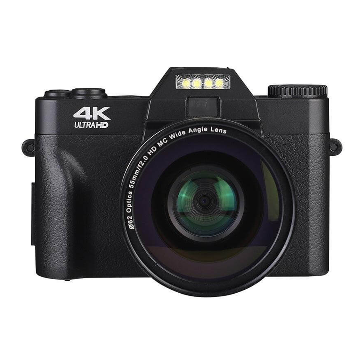 4K schwarz, Digitalzoom,Mit 48 Speicherkarte,4K-Videofunktion opt. 16-fachem 16× Auflösung und BYTELIKE mit Digitalkamera MP 64g Zoom, Digitalkamera