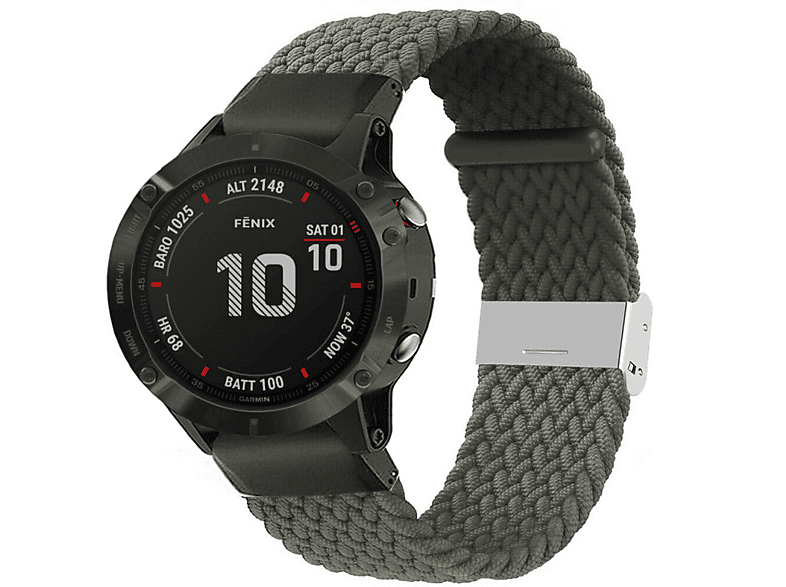 CASEONLINE Braided, Garmin, Fenix Army Ersatzarmband, Garmin 6X