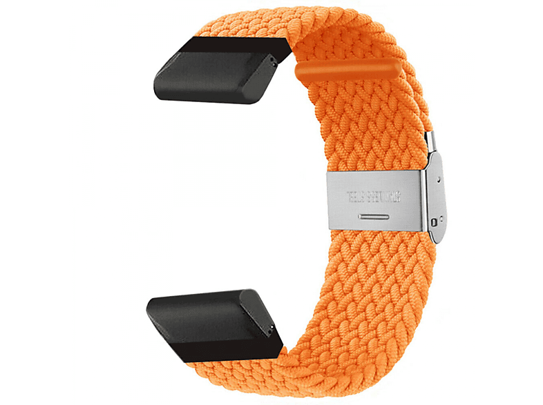 CASEONLINE Geflochten, Ersatzarmband, Garmin, MARQ Adventurer, Orange