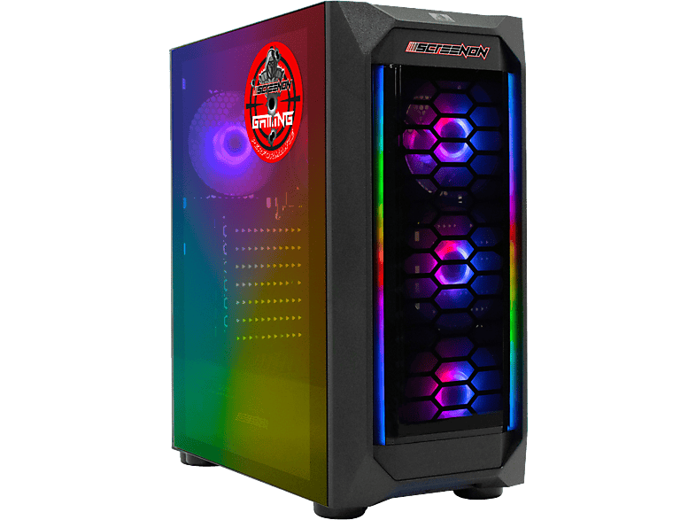 SCREENON Gamer PC NVIDIA, Pro, High-End GB Windows PC - 5 12 11 GB 500 Gaming RAM, GB Ryzen™ mit SSD, 16 AMD Prozessor, T50110