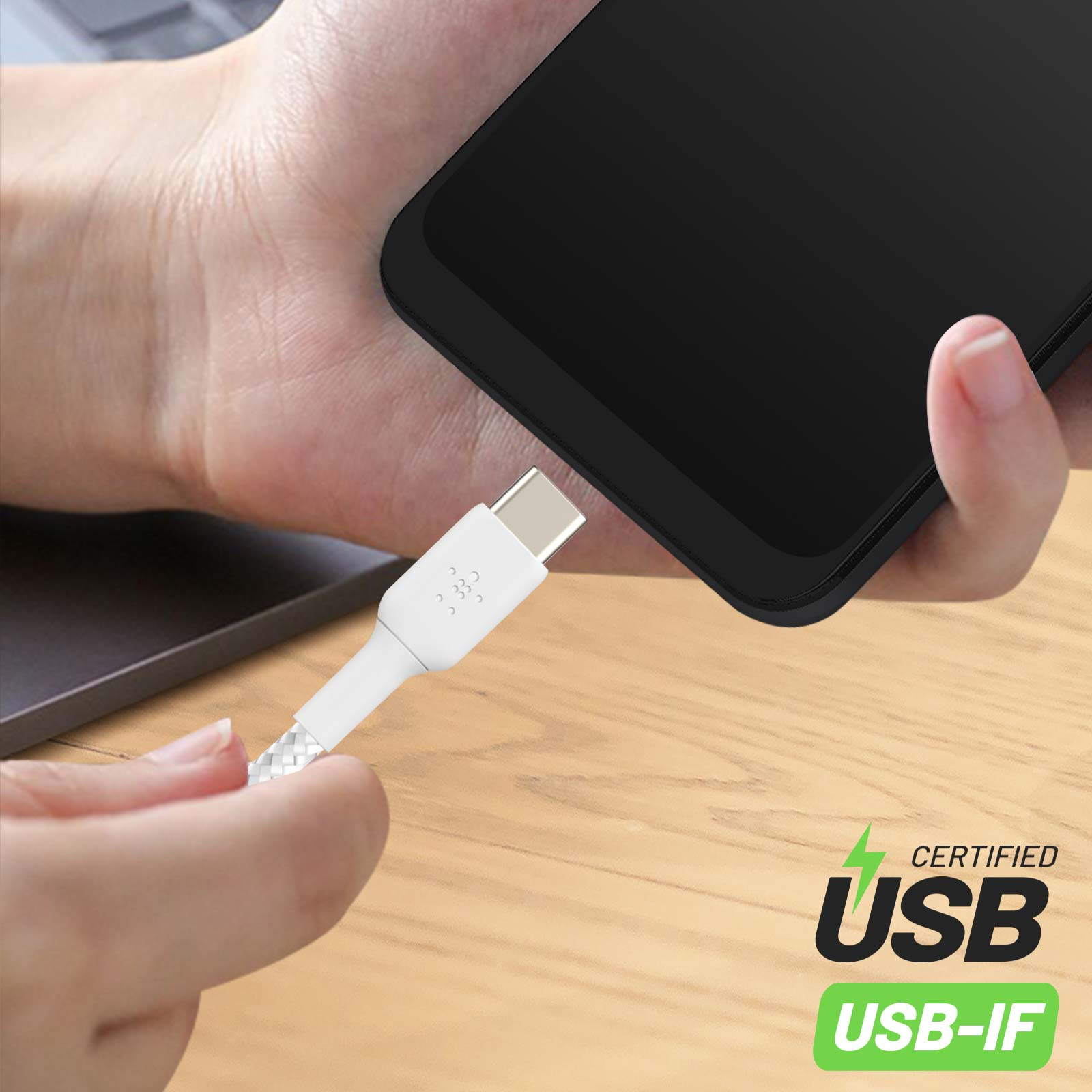 USB-C Nylonkabel BELKIN USB-C / USB-Kabel 1m