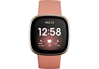 FITBIT Versa 3 Smartwatch Silikonarmband, rosa