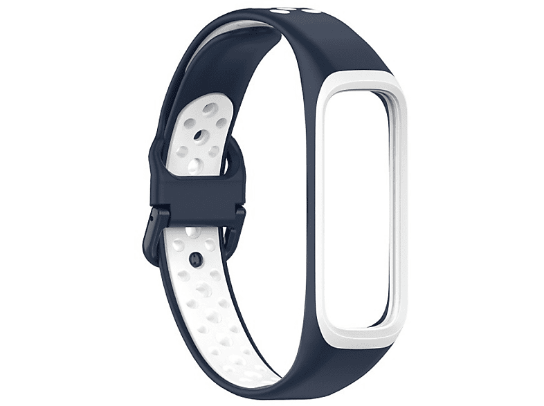 2 Galaxy Fit Weiß/Dunkelblau INF Uhrarmband, Ersatzarmband, (SM-R220), Samsung,