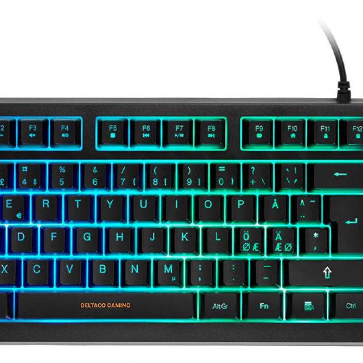 DK230 GAMING Klaviatur TKL RGB, DELTACO DELTACO schwarz, GAMING Membran-Gaming-Tastatur,