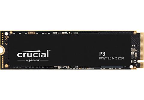 Disco duro SSD interno  - P3 1000GB 3D NAND NVME PCIE M.2INT SSD CRUCIAL, Negro