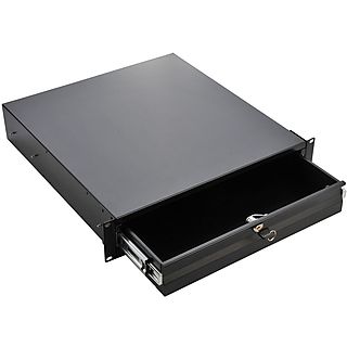 Estante para Rack  - 110-0189 Cajón deslizante con llave para armario rack 19" KIMEX, Negro