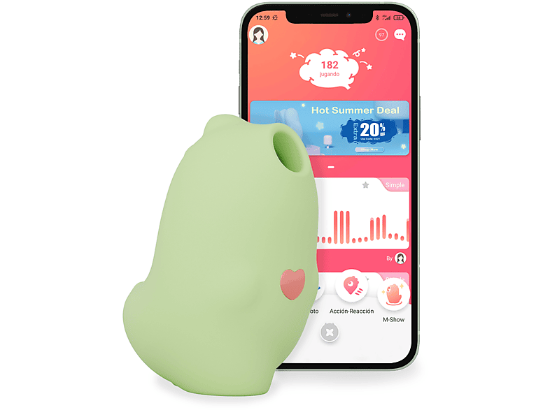 Succionador de clítoris MONSTER PUB Magic Kiss Gokilla, Silicona de