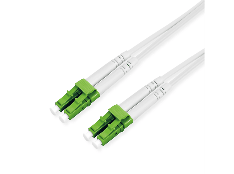 ROLINE LWL-Kabel Duplex, 9/125µm OS2, LC/LC, stahlarmiert, LWL-Patchkabel Singlemode, 20 m