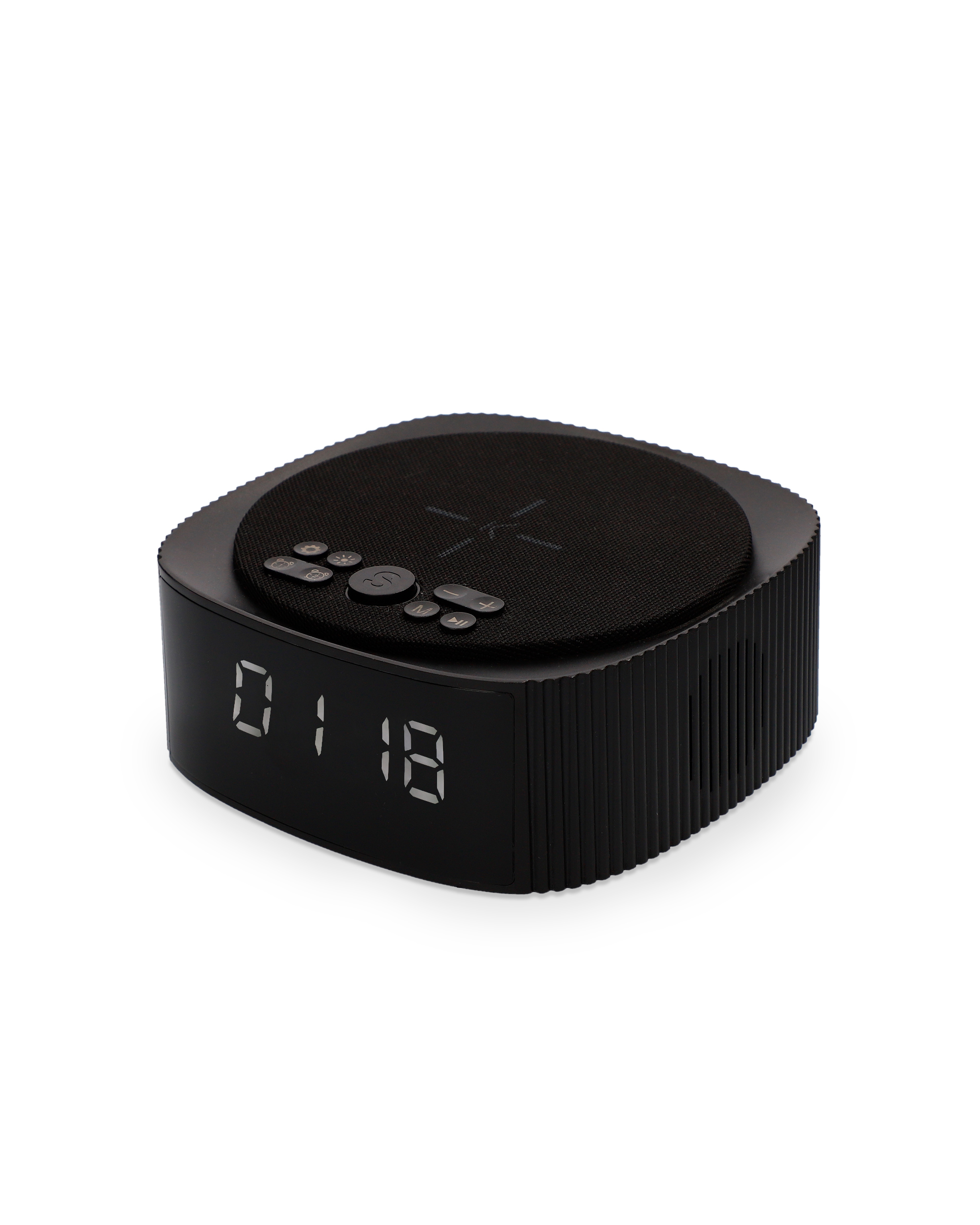 Cargador de móvil - Despertador Cargador Inalambrico 10W Altavoz Bluetooth con Alarma y Radio Fm Alarm Clock 3 KSIX, Negro