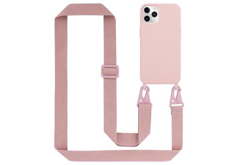 Funda silicona con cuerda iPhone 11 Pro Max (rosa) Nombre + Nombre - Funda -movil.es
