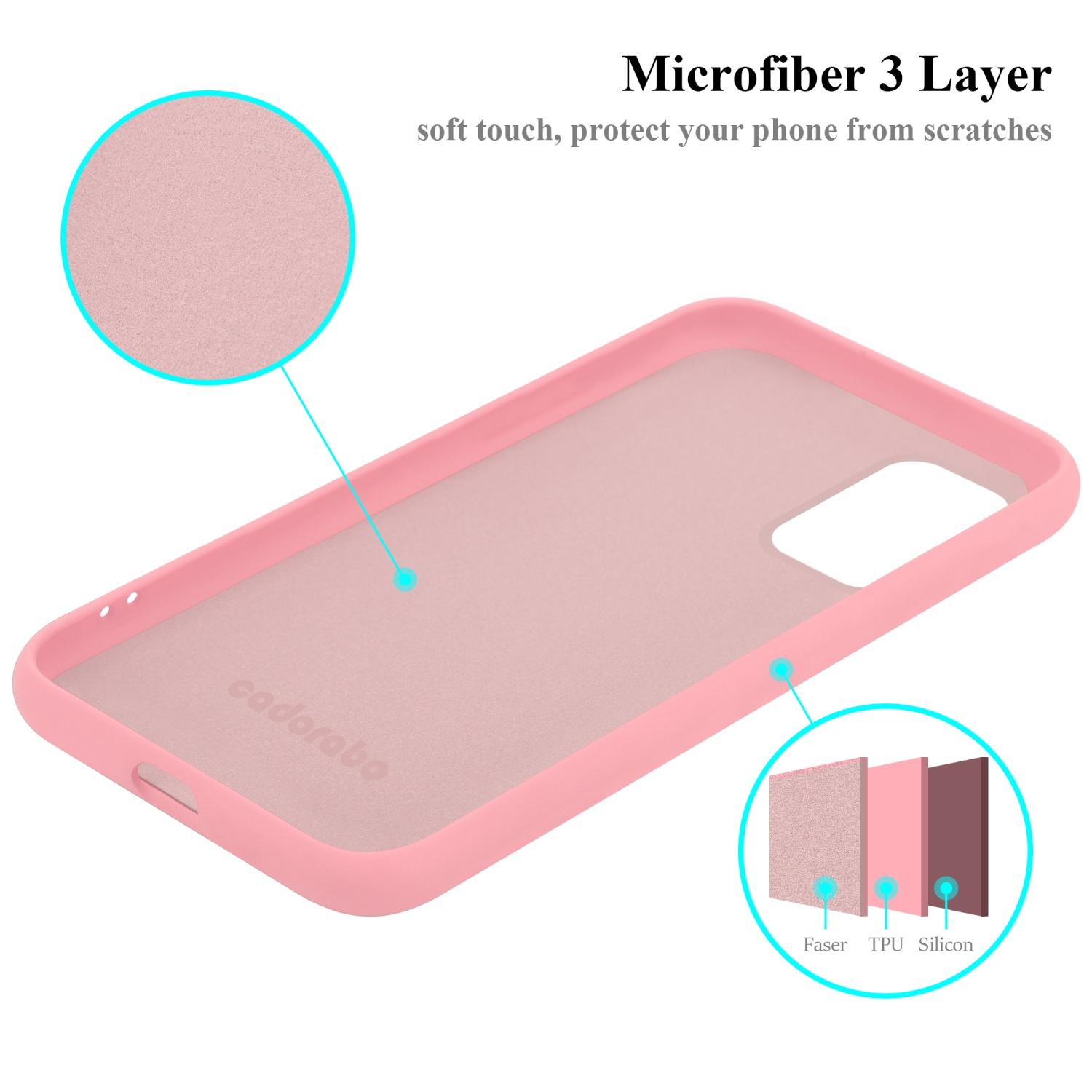 Style, A33 CADORABO Liquid LIQUID Samsung, PINK Case Silicone im Backcover, Hülle Galaxy 5G,