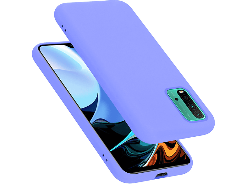 CADORABO Hülle im Liquid Silicone Case Style, Backcover, Xiaomi, RedMi 9T / POCO M3, LIQUID HELL LILA