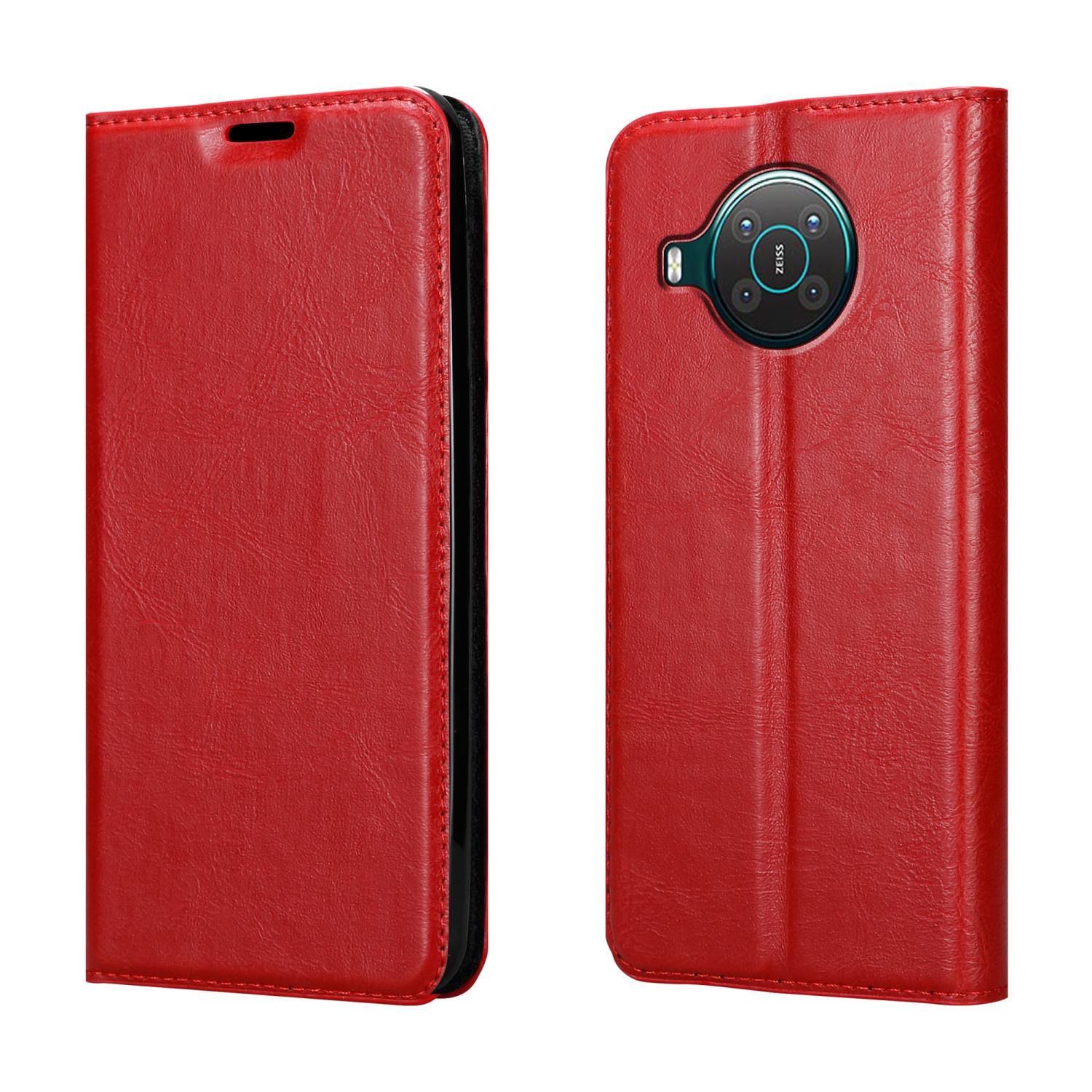 CADORABO Book Magnet Hülle Magnet, Bookcover, Nokia, X10 / X20, APFEL ROT