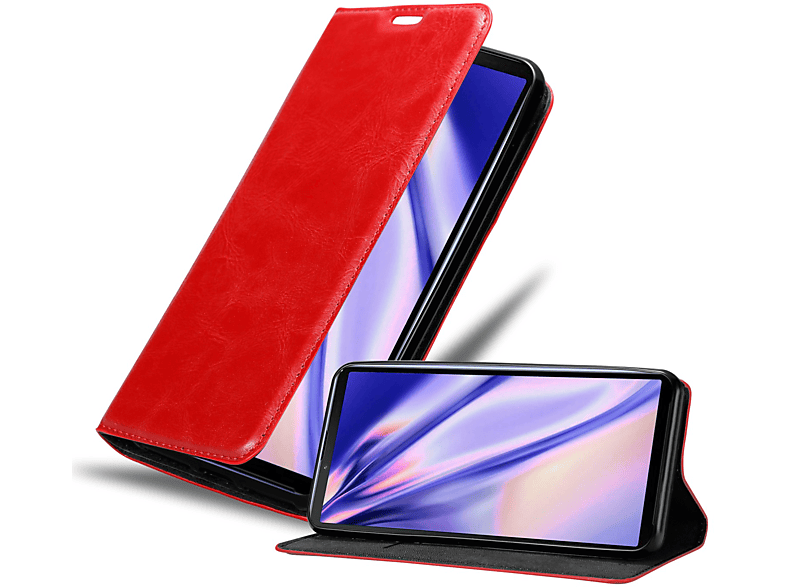 CADORABO Book Hülle Invisible Magnet, Bookcover, Sony, Xperia 10 III, APFEL ROT | Bookcover