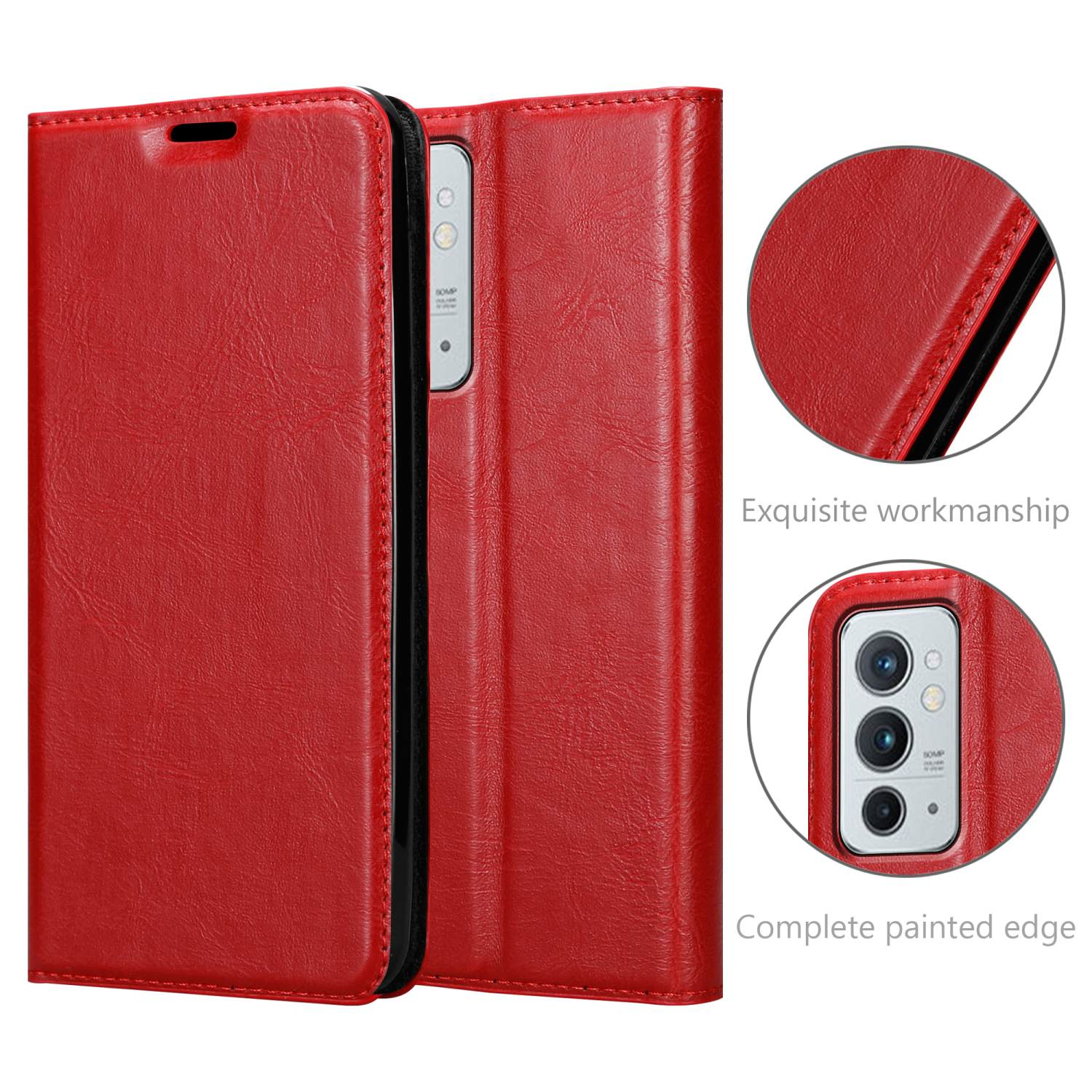 APFEL CADORABO Magnet, Book Bookcover, OnePlus, 5G, 9RT ROT Invisible Hülle