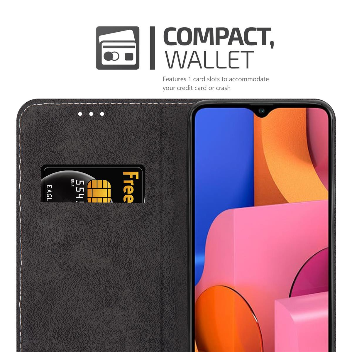 Un telefono con cover nera e SIM. Lo schermo del telefono è rivolto verso lo spettatore.