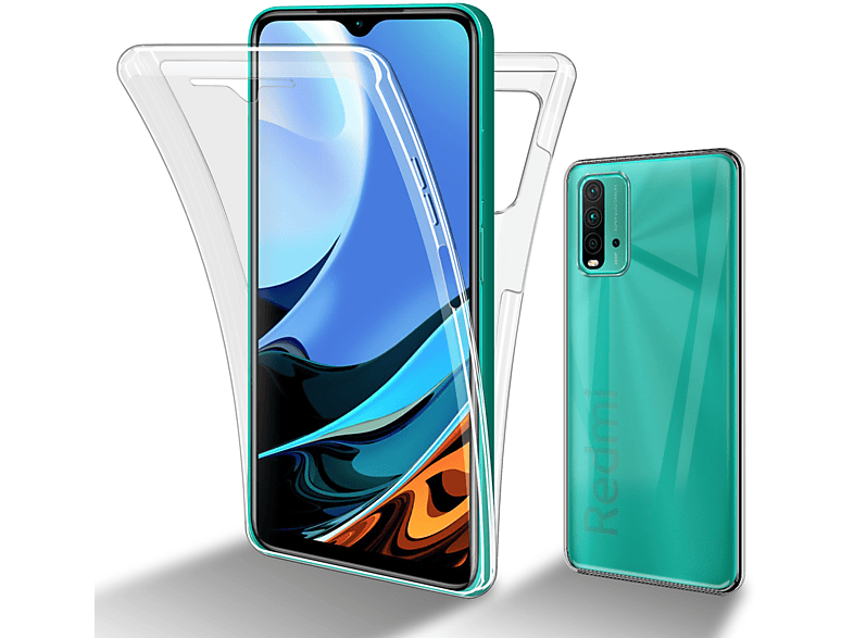 RedMi 9T, Xiaomi, Case 360 TRANSPARENT Backcover, Grad CADORABO TPU Hülle,