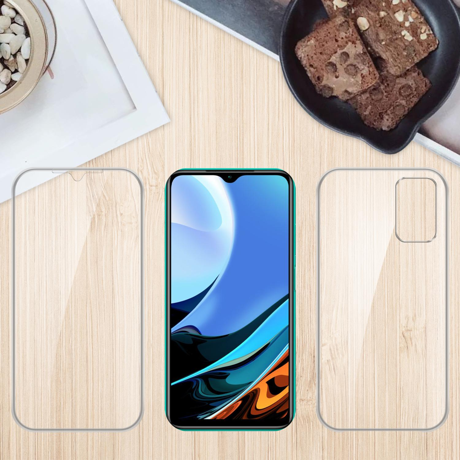 Telefono, protezione schermo e custodia su legno; brownies e decorazioni sullo sfondo.