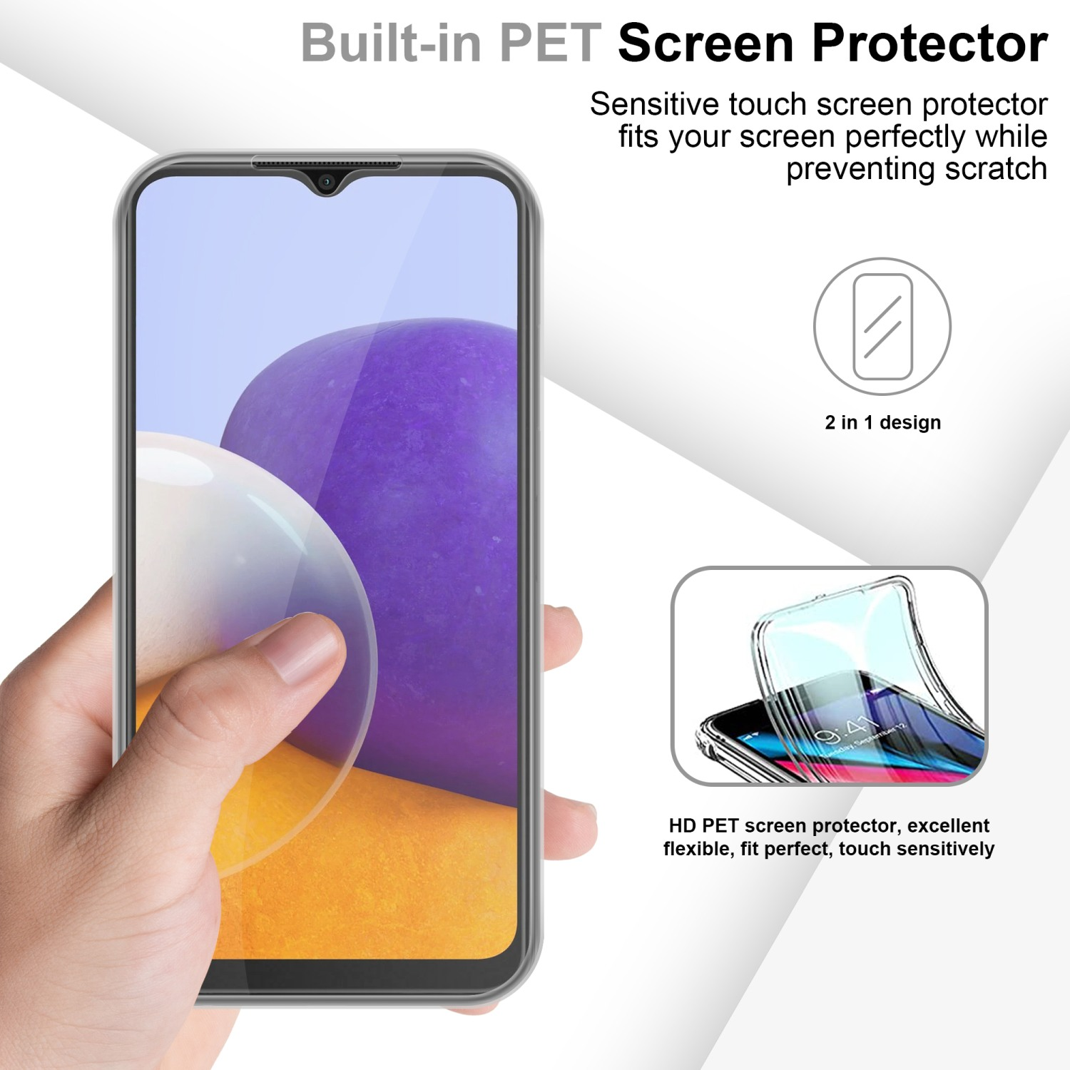 A22 TPU Case Grad 5G, CADORABO Backcover, Samsung, Hülle, Galaxy 360 TRANSPARENT