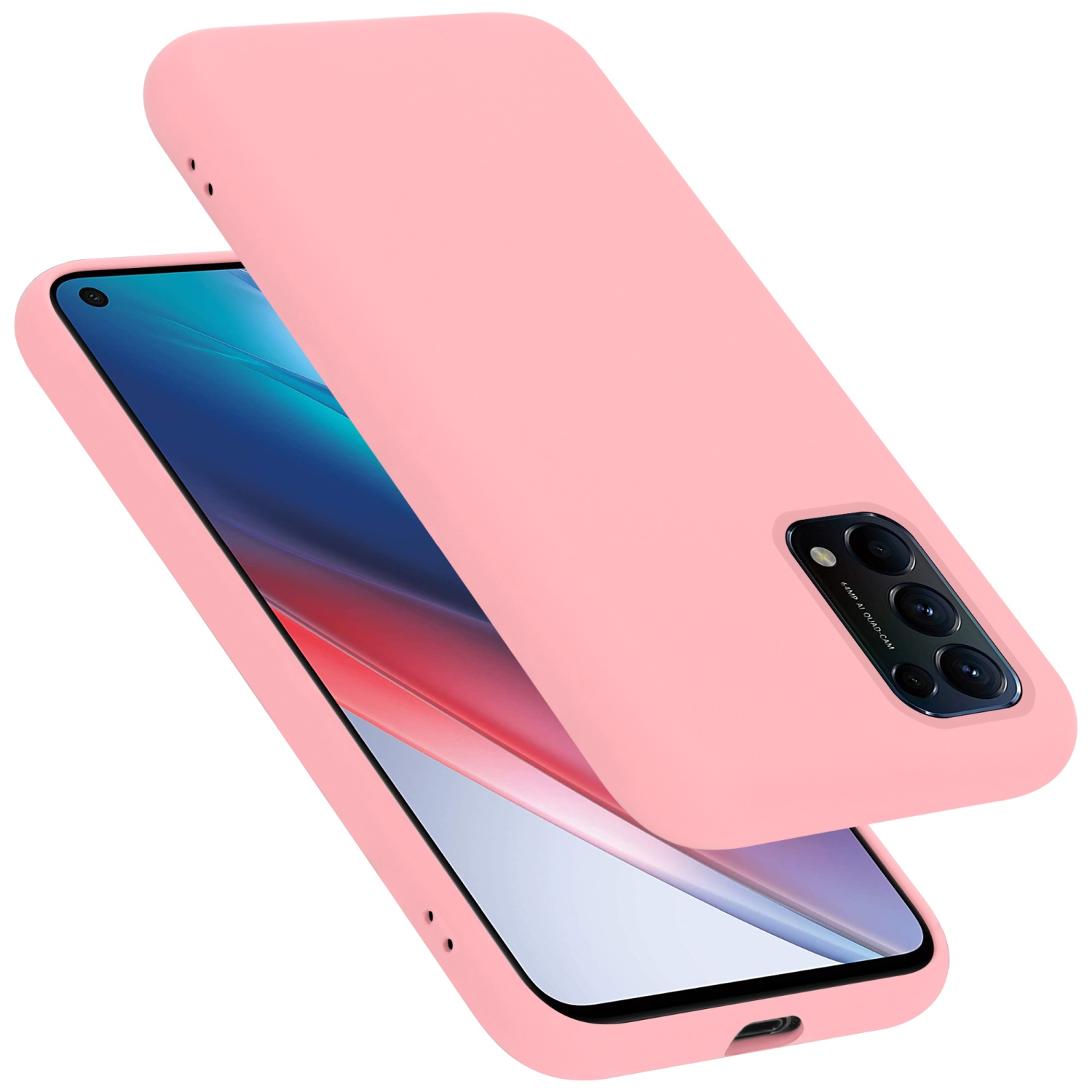 LIQUID Backcover, Oppo, Liquid X3 PINK Silicone im Case Hülle FIND LITE, Style, CADORABO