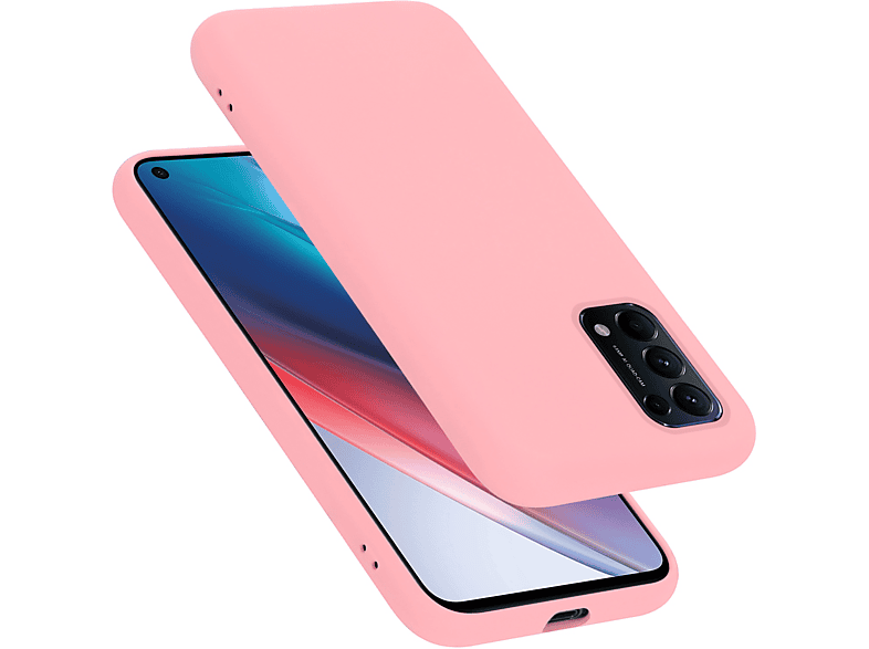 Oppo, FIND PINK im X3 Style, Case Backcover, Liquid CADORABO Silicone Hülle LITE, LIQUID