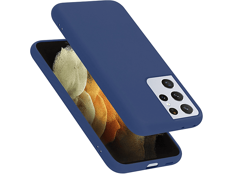 CADORABO Hülle im Liquid Silicone BLAU Galaxy Samsung, S22 Case Backcover, LIQUID ULTRA, Style