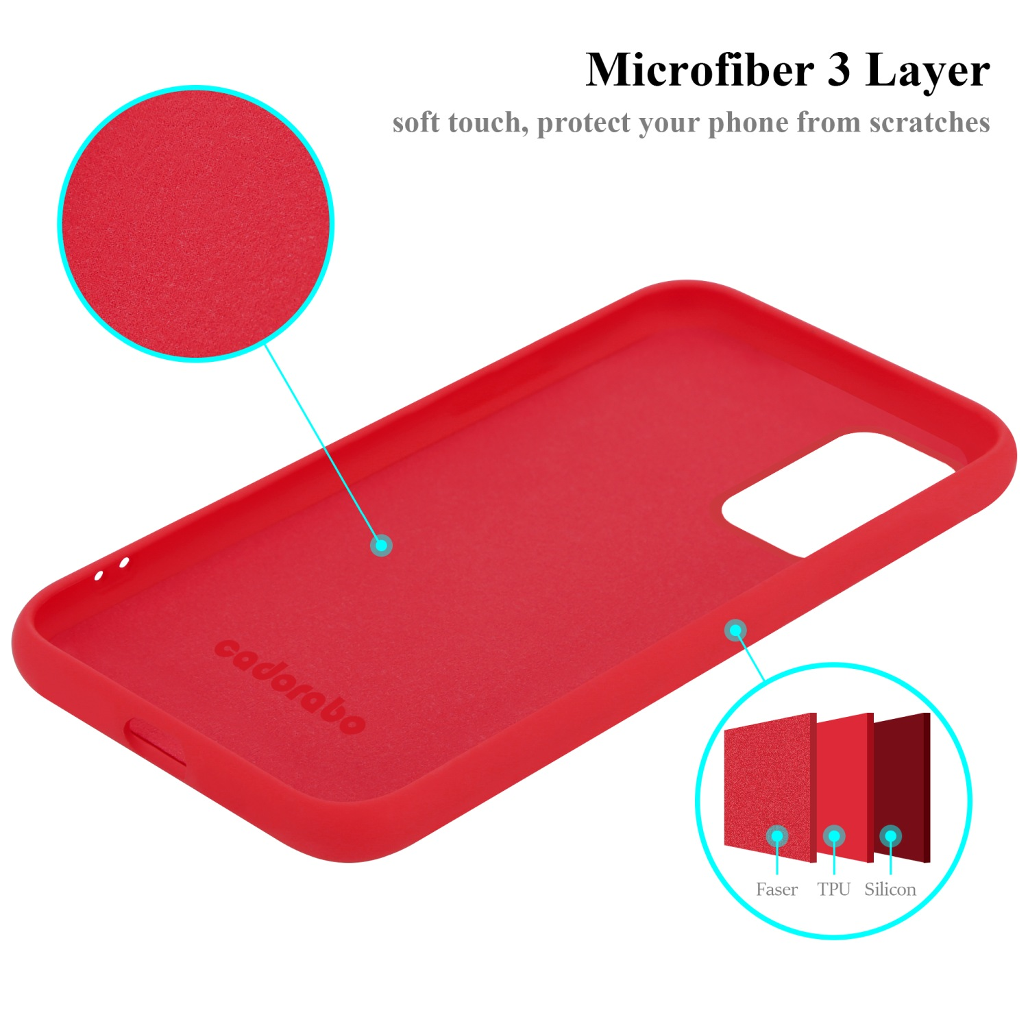 CADORABO Backcover, LITE, LIQUID Oppo, Case X3 Silicone Hülle Liquid ROT Style, im FIND