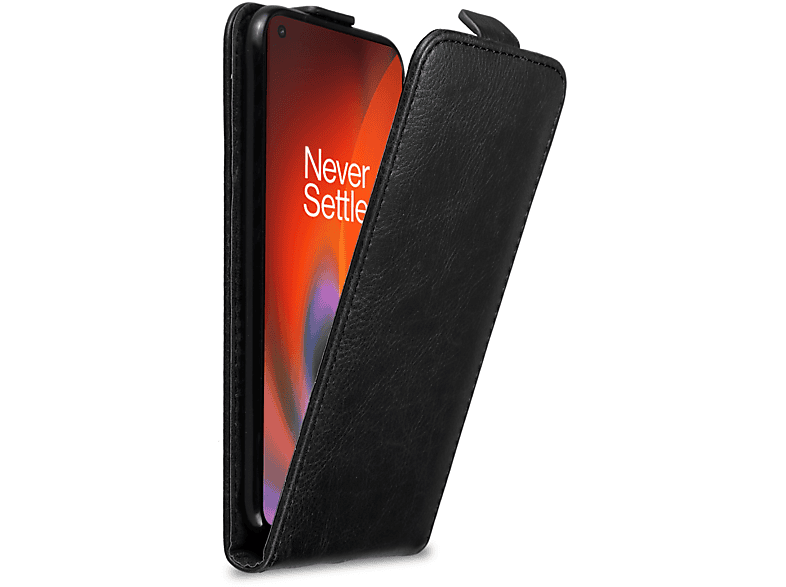 Cover, OnePlus, CADORABO 5G, 2 NACHT Style, Hülle Flip im Flip Nord SCHWARZ