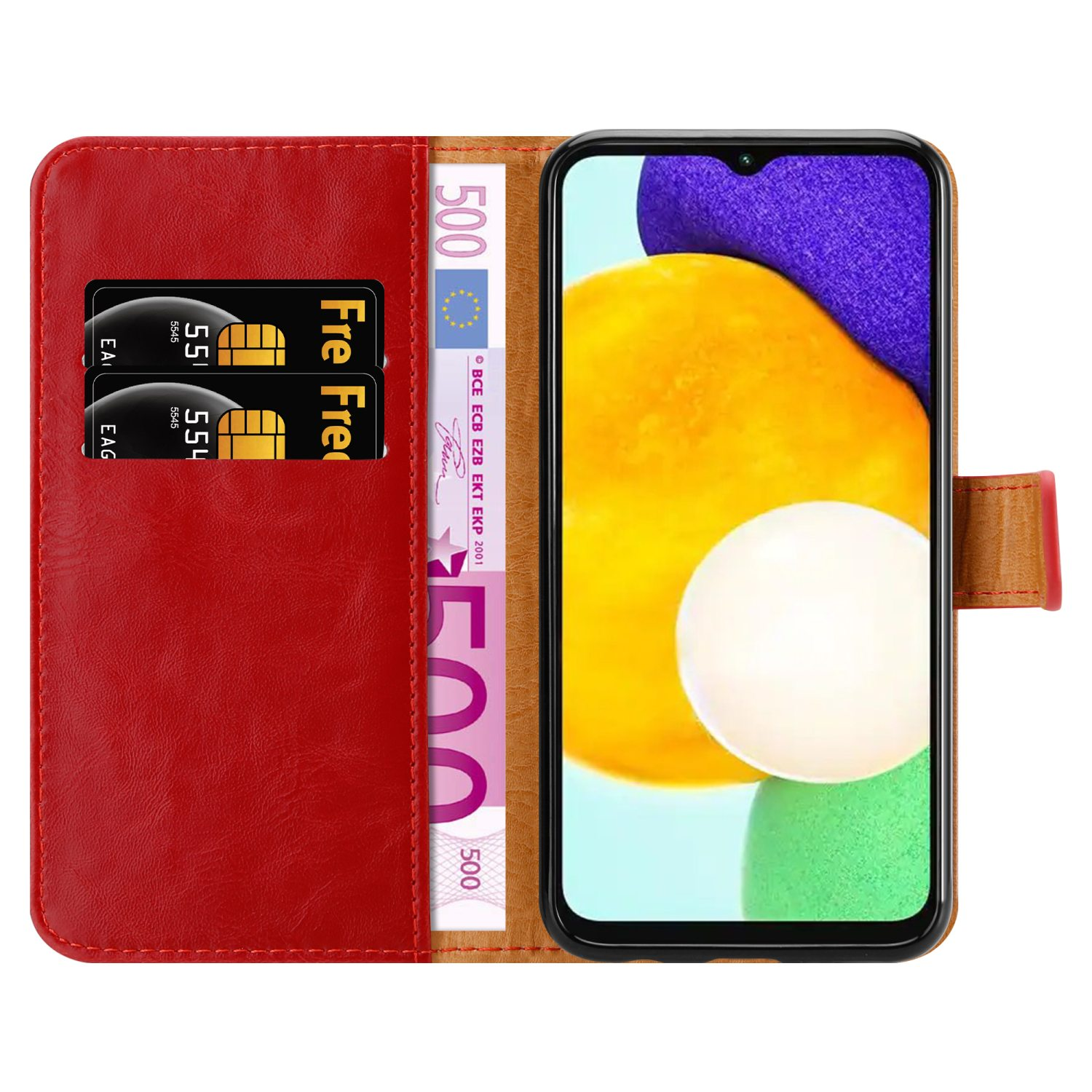 WEIN A13 ROT 5G, Samsung, Bookcover, Book CADORABO Style, Luxury Hülle Galaxy