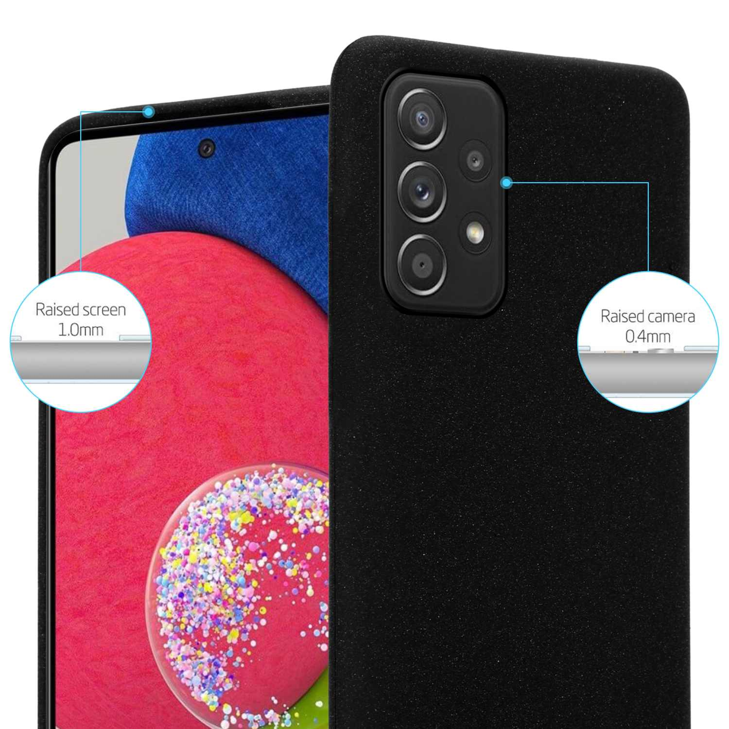CADORABO Cover In Silicone TPU Flessibile Custodia Frosted Style Custodia Per Cellulare Per Galaxy A52 4g 5g A52s Frost Nero 97190330