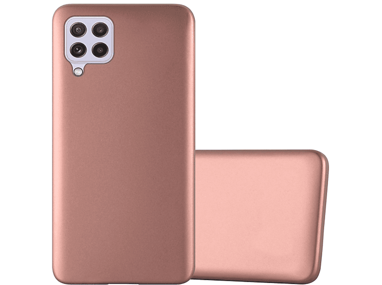 CADORABO TPU Matt Metallic Hülle, Backcover, Samsung, Galaxy A22 4G / M22 / M32 4G, METALLIC ROSÉ GOLD