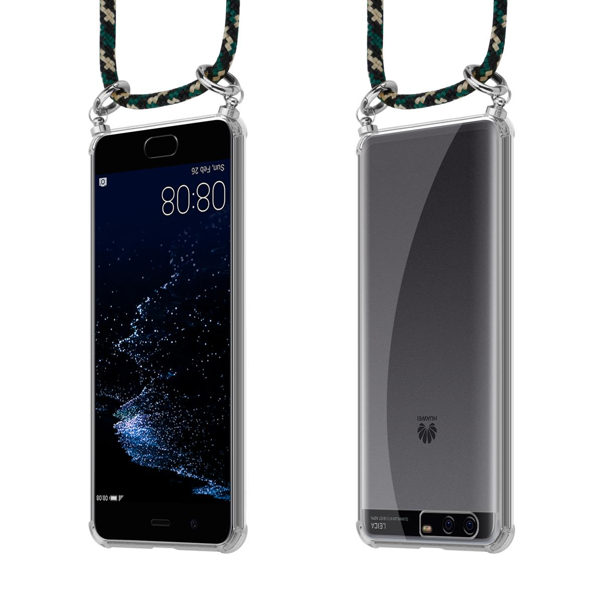 CADORABO TPU Handy Kette SILBER, Backcover, Huawei, P10 PLUS, CAMOUFLAGE