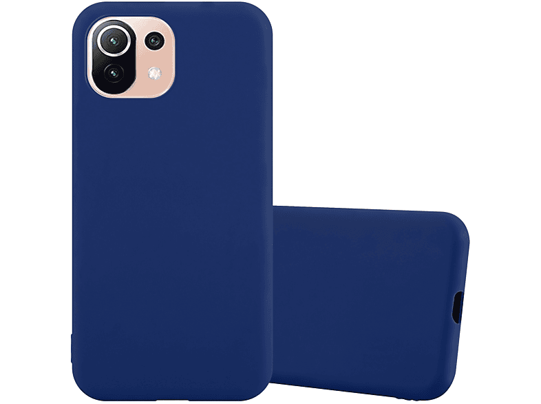 CADORABO Custodia bicolore in silicone TPU cover e retro in vetro temperato CUSTODIA per Mi 11 LITE (4G / 5G) / 11 LITE NE, Giallo, Rosa