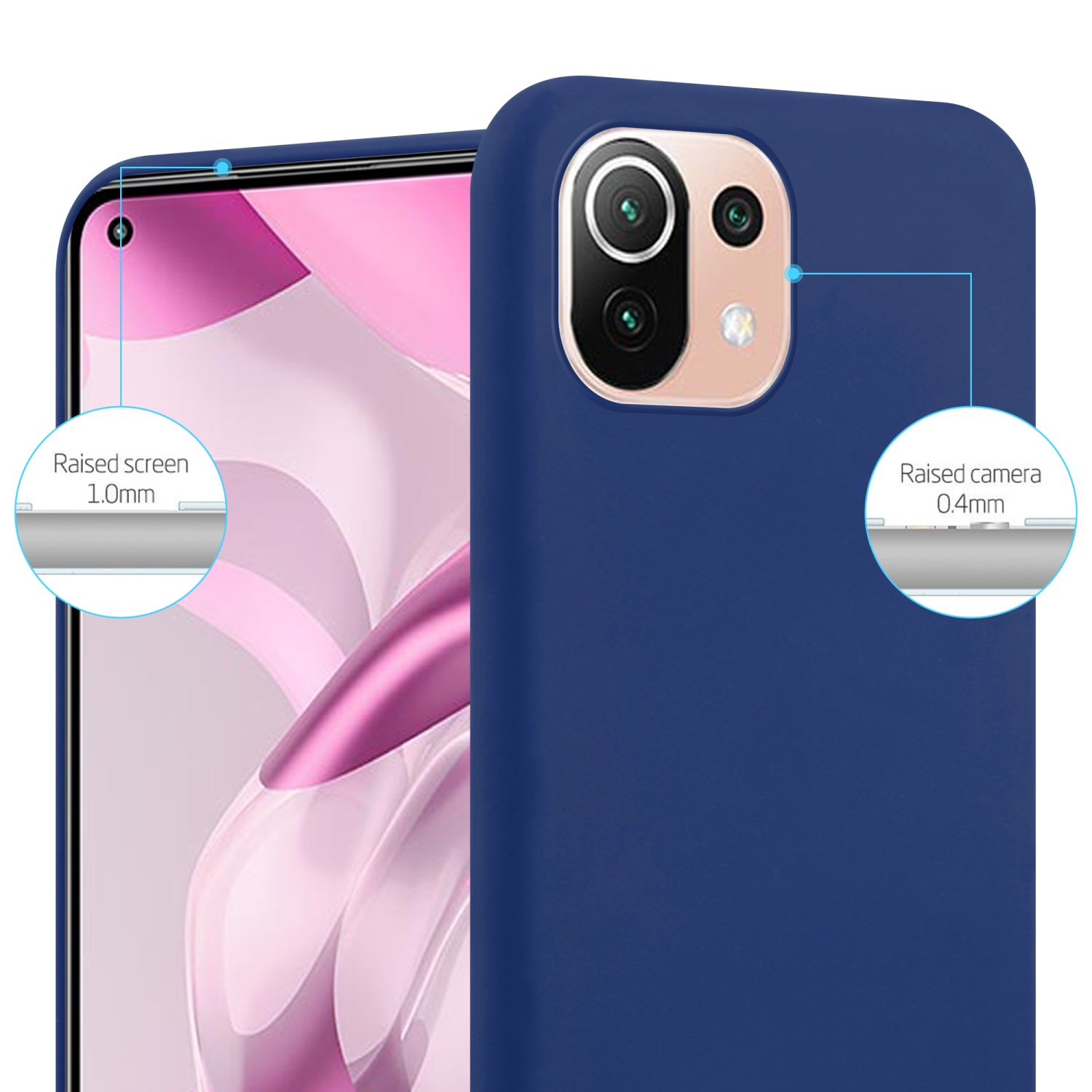 CANDY DUNKEL 11 Style, Mi Xiaomi, 11 LITE 5G) im Candy LITE Backcover, / BLAU CADORABO TPU (4G Hülle / NE,