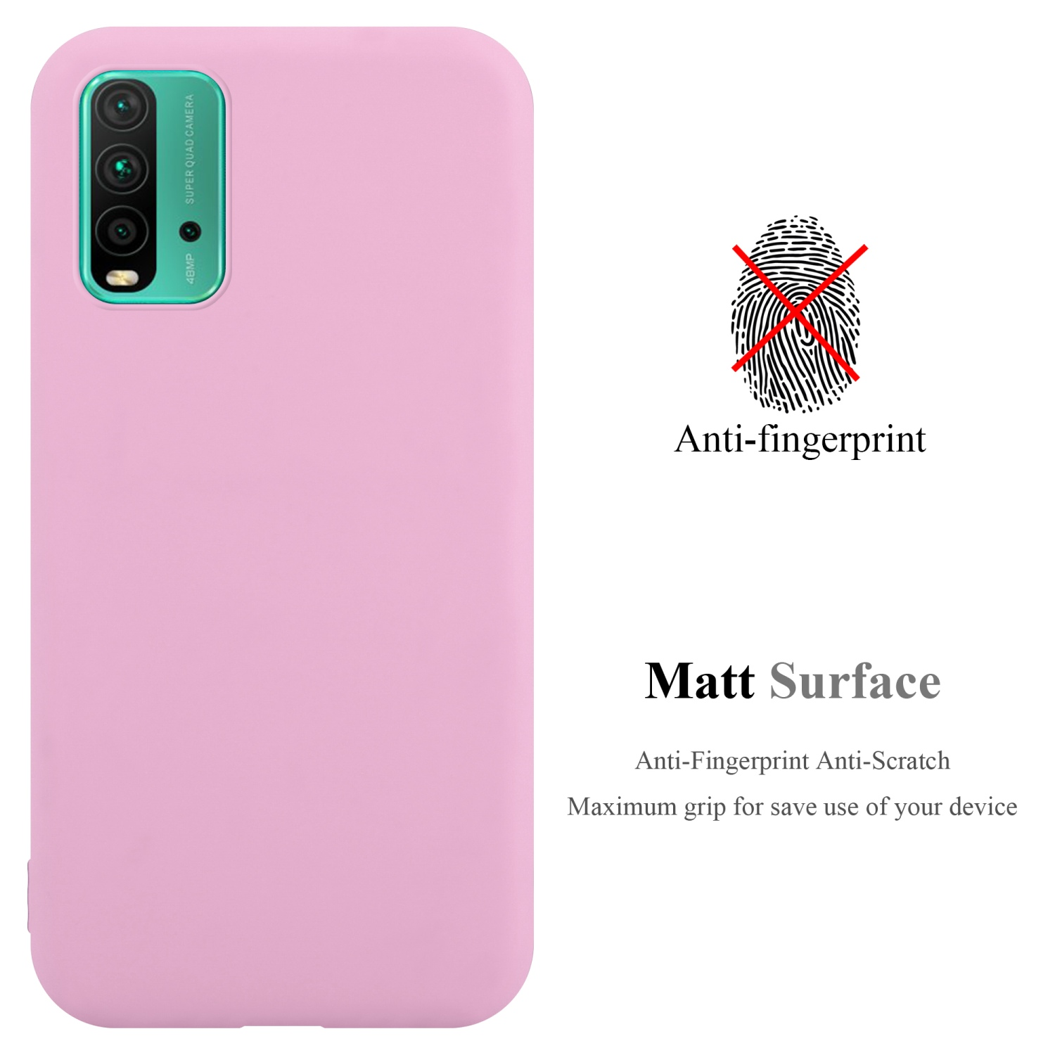 / CADORABO Xiaomi, ROSA 9T Style, RedMi Hülle Backcover, TPU Candy POCO CANDY M3, im