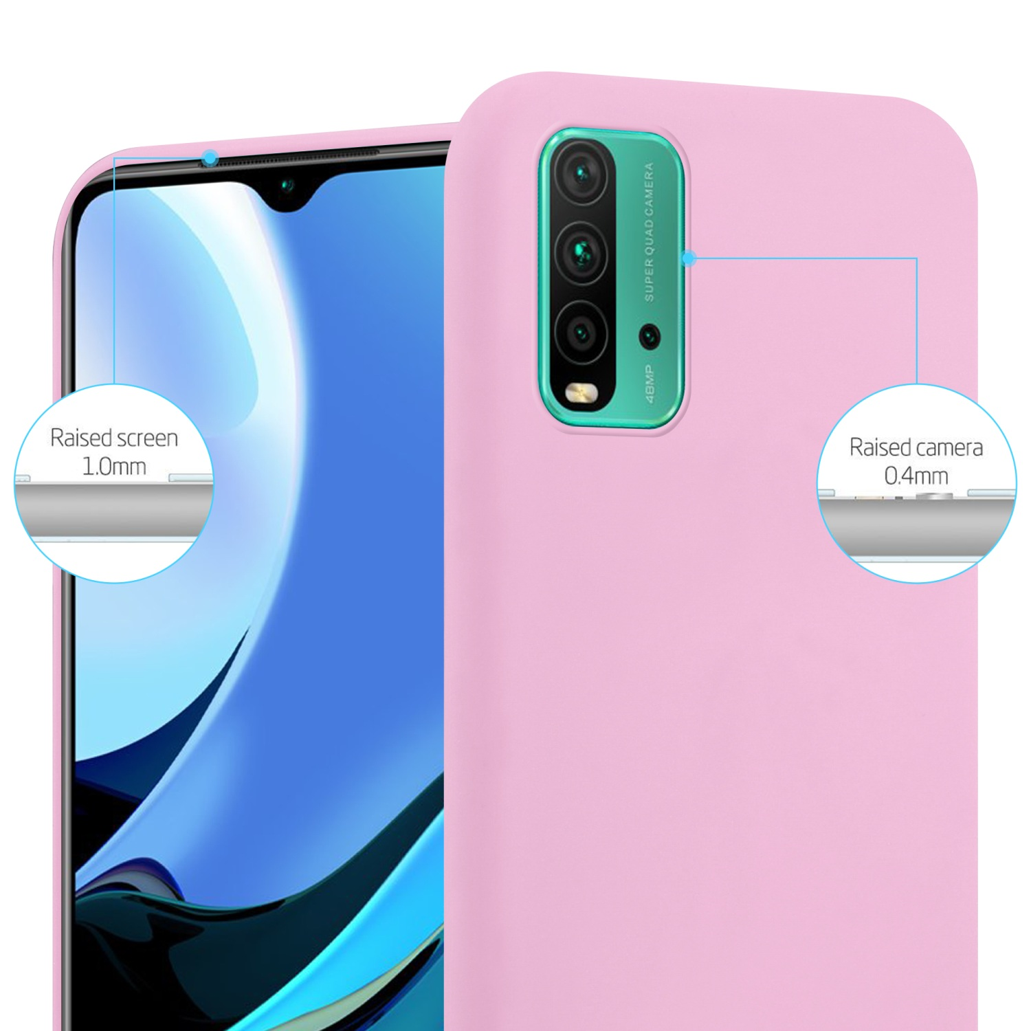 POCO RedMi Hülle 9T ROSA CANDY Backcover, Style, M3, Xiaomi, Candy / TPU CADORABO im