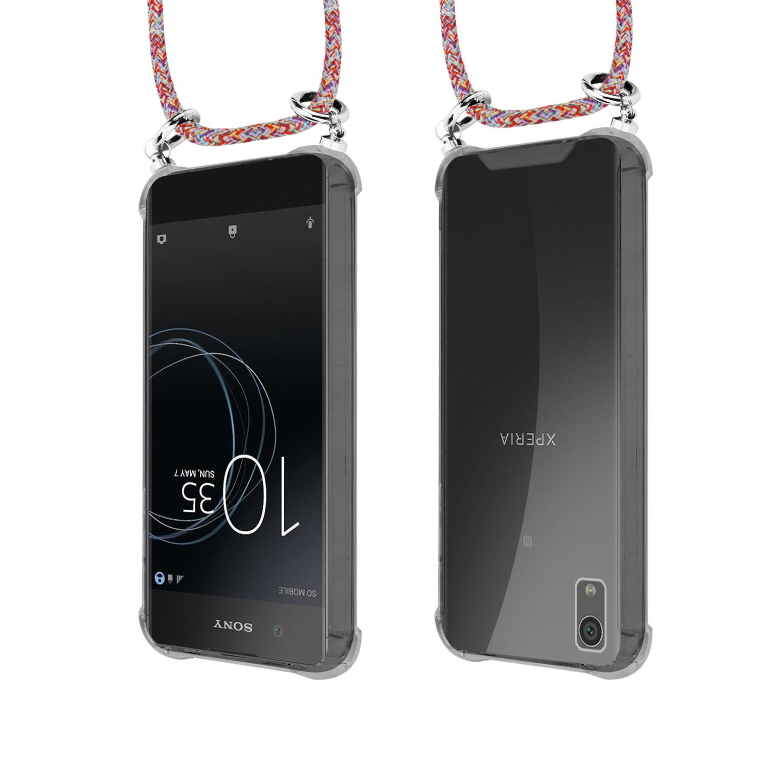 CADORABO Verstellbare Handykette, Backcover, Sony, Xperia XA1 PLUS, COLORFUL PARROT