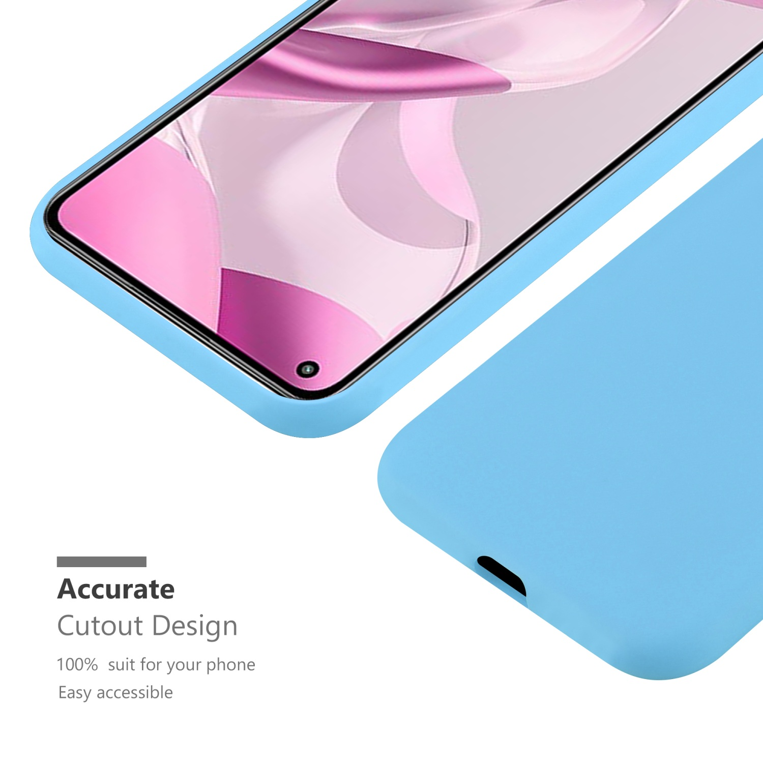 Blaue Handyhülle. Details: Präzises Ausschnittdesign, 100% passend für Ihr Telefon, leicht zugänglich.