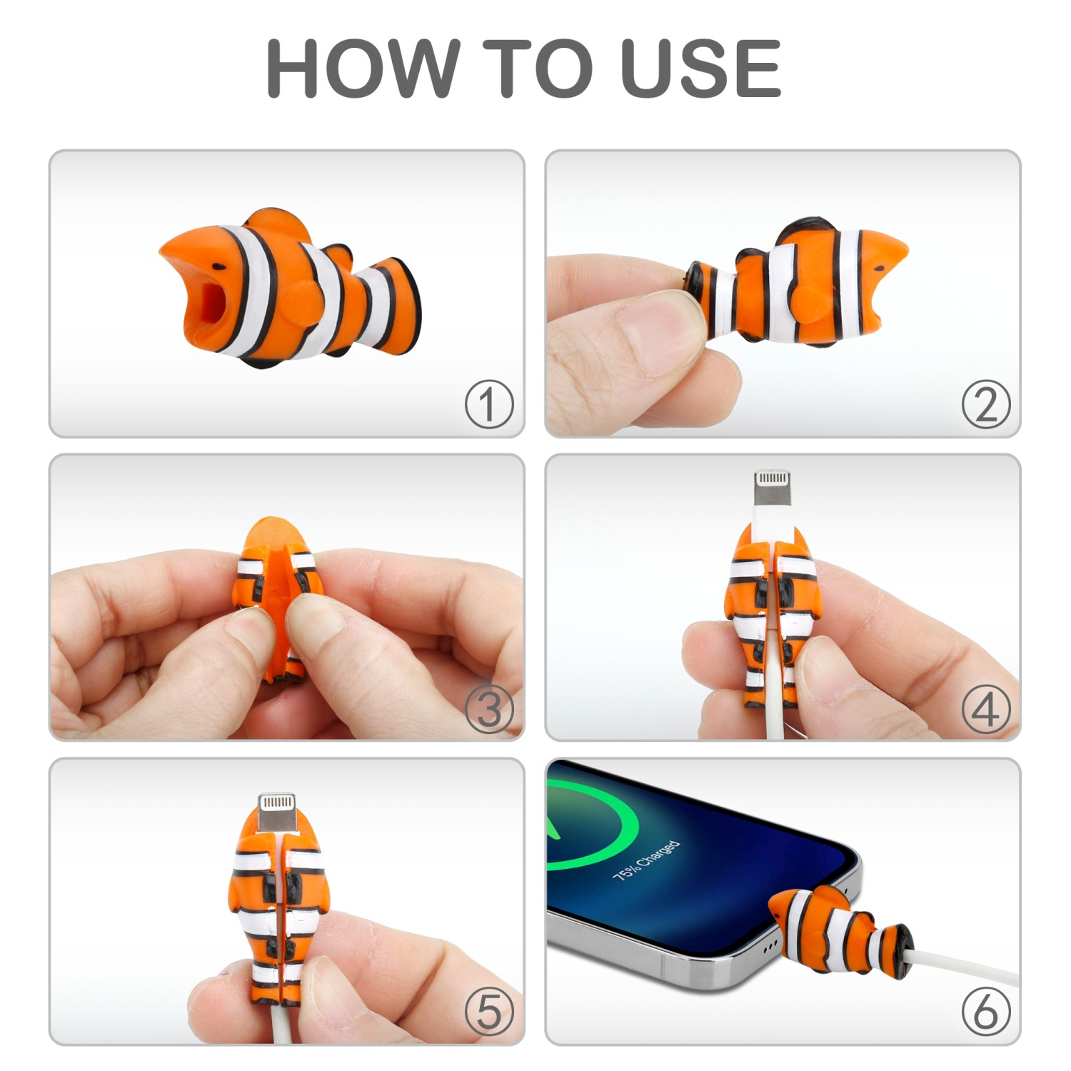 CADORABO Kabel alle Kabelschutz gängigen Orange Smartphones Tablets, und für für Bruch Kabel Schutz